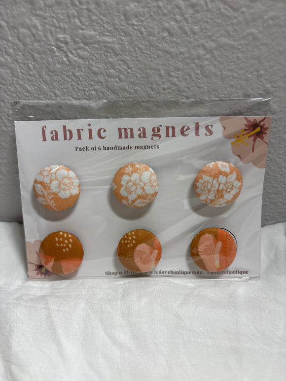 6 PACK FABRIC MAGNETS - #8