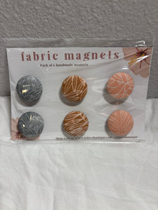 6 PACK FABRIC MAGNETS - #1