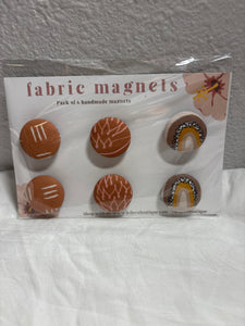 6 PACK FABRIC MAGNETS - #2