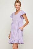 SALE - LAVENDER RUFFLE SUMMER DRESS