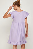 SALE - LAVENDER RUFFLE SUMMER DRESS